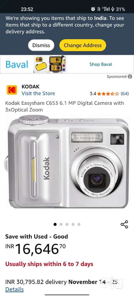 Kodak digital camera E653