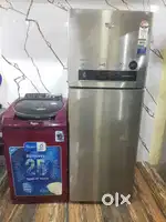 Whirlpool double door refrigerator and fully automatic washing machine