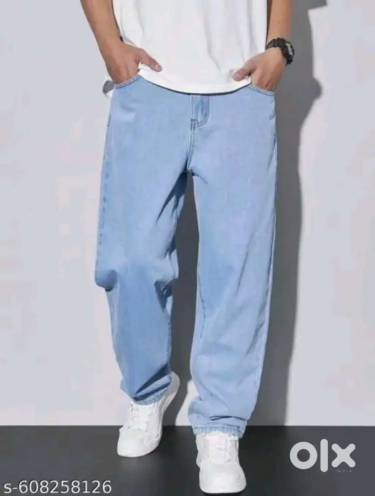 Sky blue baggy jeans