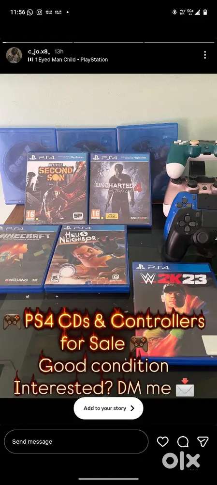 PS4  4 Control and 8 games