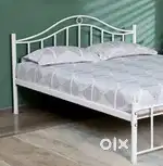 White  new double bed