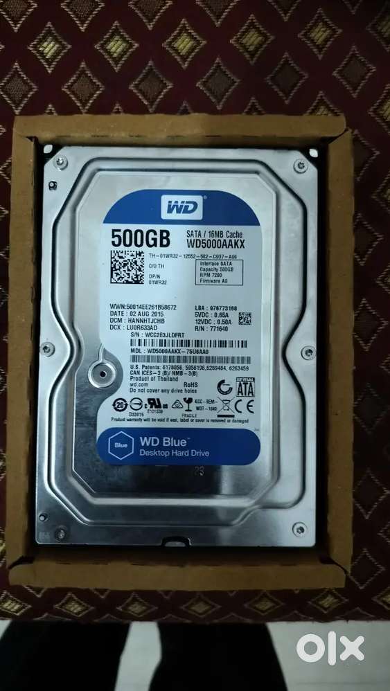 500gb hdd good working 1200