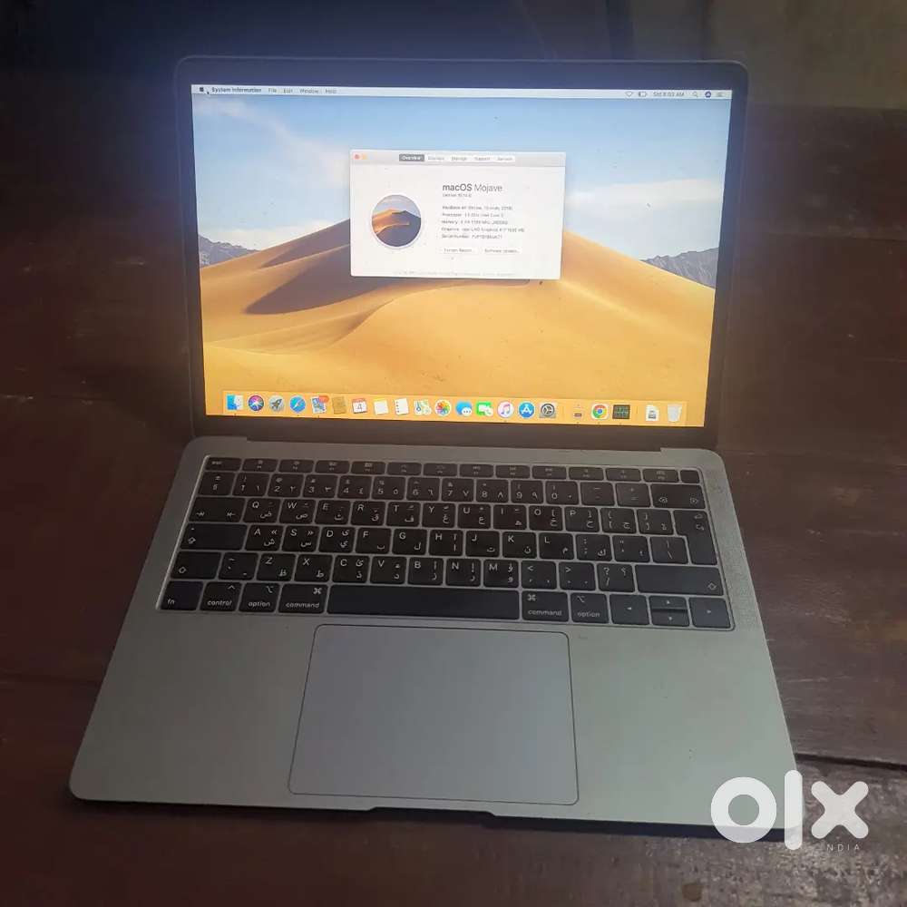 Apple Macbook air model 2019core i5 8gb ram 128ssd