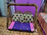 Cane double swing chair
