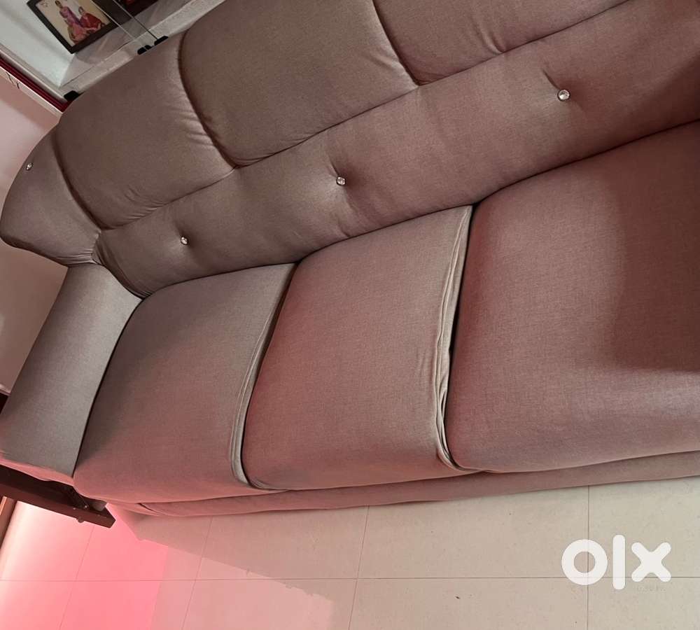 3 seater sofa and teapoy - barely used  excellent condition