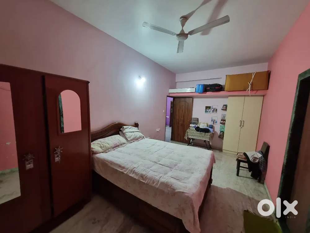 5 yrs old spacious 2 bhk semi furnished flat.