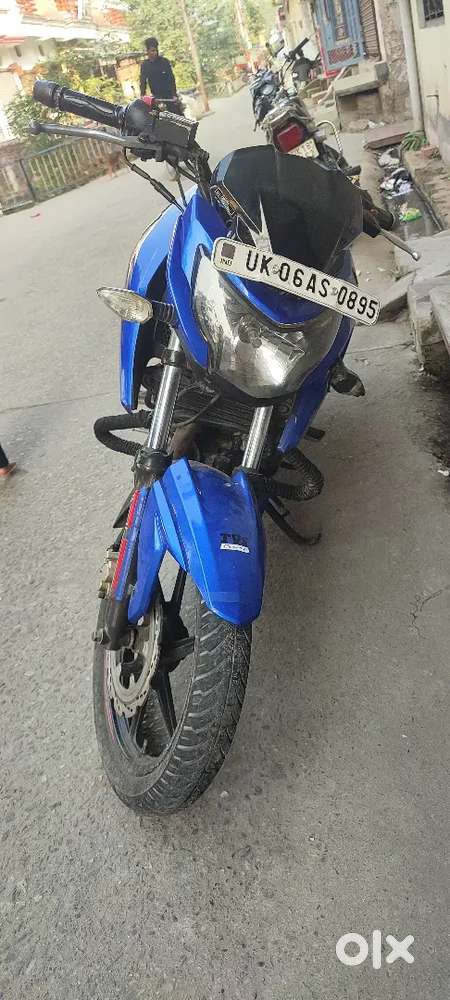 Apche 160 4V Miter Kharab H Bs Ok H Gadi Blue White Callar H