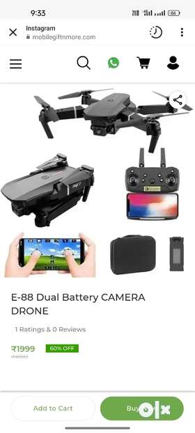 A drone camera doul nattery