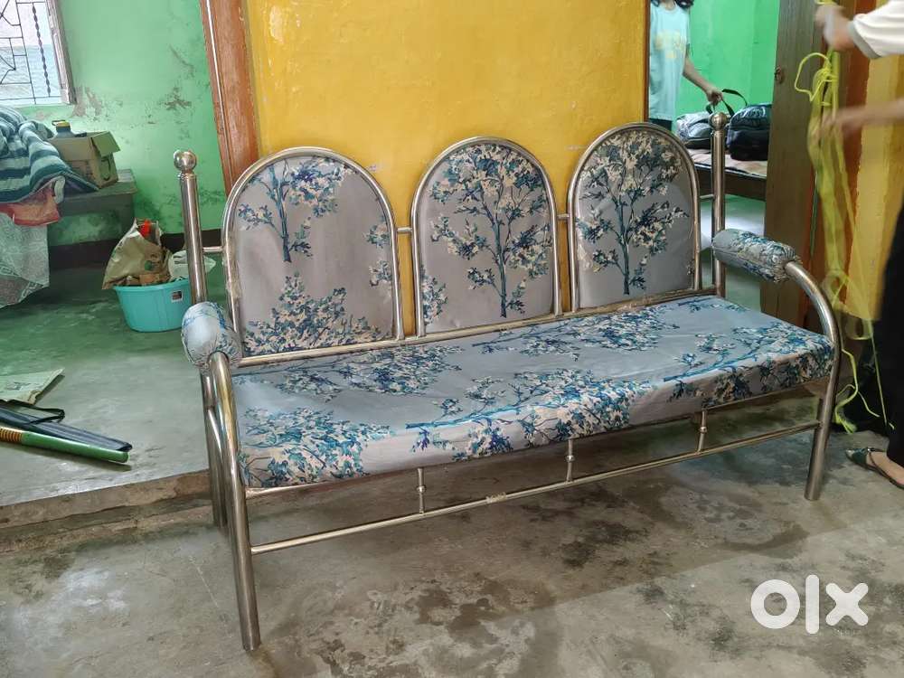 Steel sofa and dressing table.