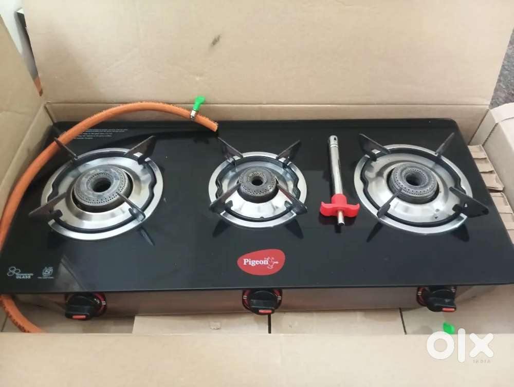 Pigeon Gas stove manual 3 burner, 1 year old and 2 new chairs