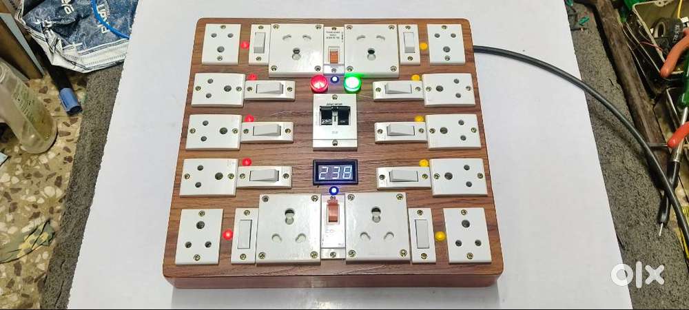 Wooden Extension Power Distribution LED 3 Core Heavy Customised 3 Core