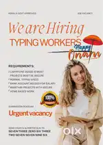 Those who know to type data entry pls contact me