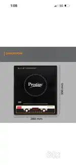 Prestige 1600 W Induction Cooktop Push Button