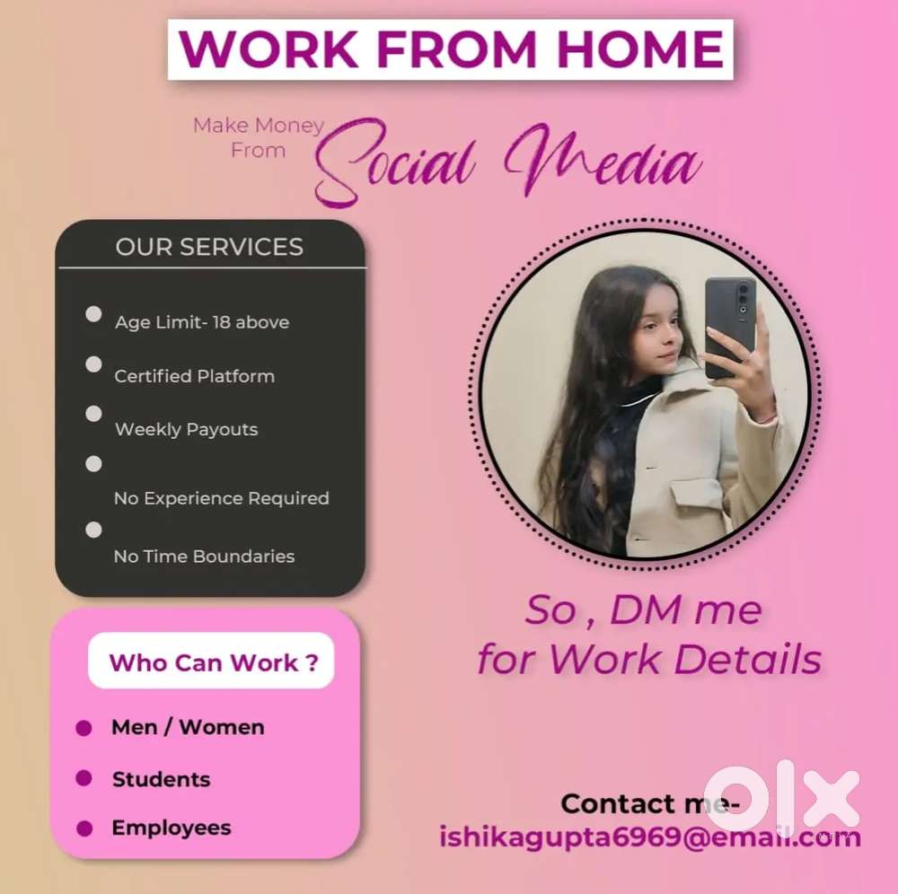 If someone wants to do work from home they can message me
