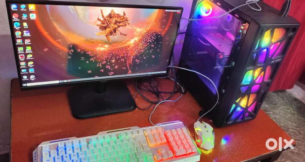 Gaming PC, ACER 22 INCHES MONITOR, RAM 16GB, Gaming headsets