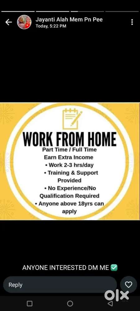 Work form home for student House wife &job professor