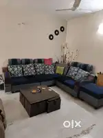 6+1 large sofa fabric for sale along with 4 seater center table