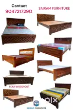 SAIRAM FURNITURE new teak wood cot whole seller direct factory outlet