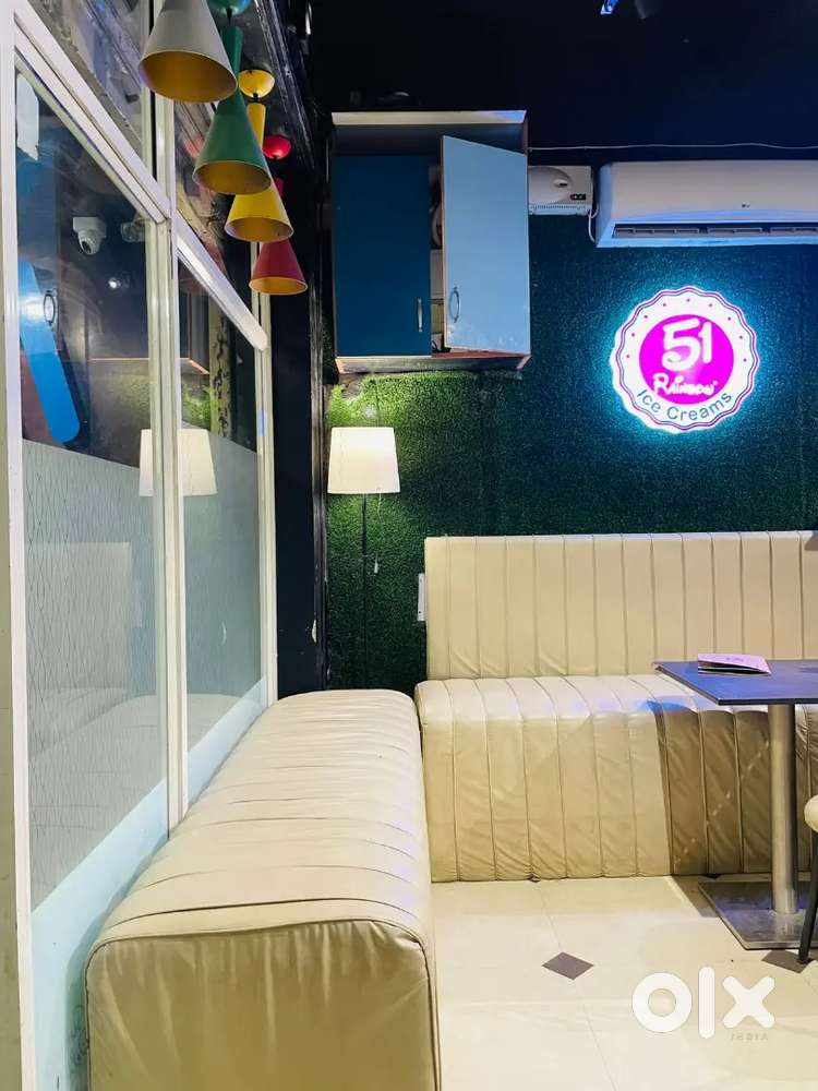 Running ice cream store for sale