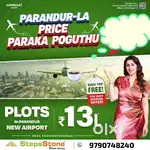 Clear title Aprvd investment plots for sale in new airport Paranthur