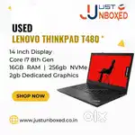 Used Lenovo ThinkPad T480  i7 8th Gen  2GB Graphics  JUST UNBOXED