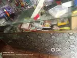 Shop counter and glass selfs