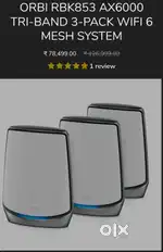 Netgear Mesh Router with 3 satellite