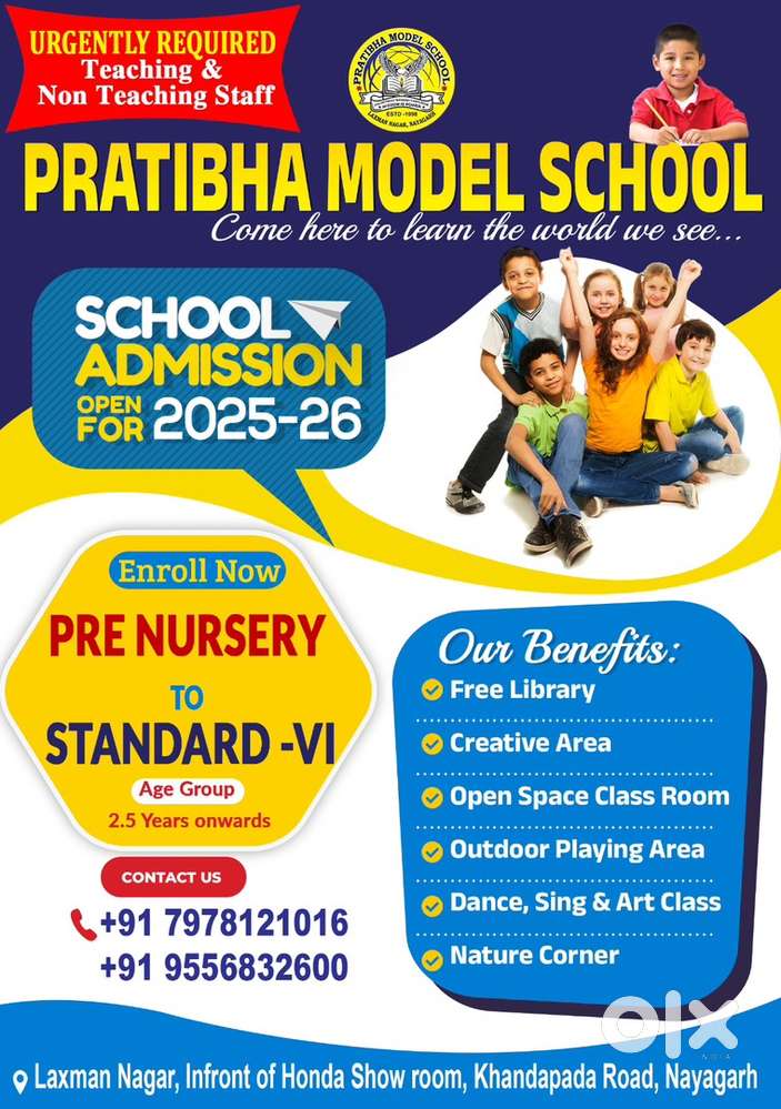 Full time teacher & admin required for school and coaching centre