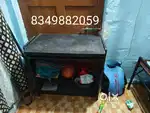 4*6 bed with gadda computer table, tea table, chair, cooler, almirah