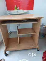 Steel almirah,  computer table,  wall mount TV stand cum storage