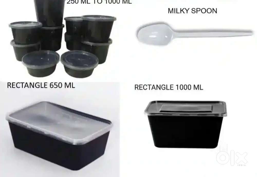 100ML To 1000ML Round And Square Container Available