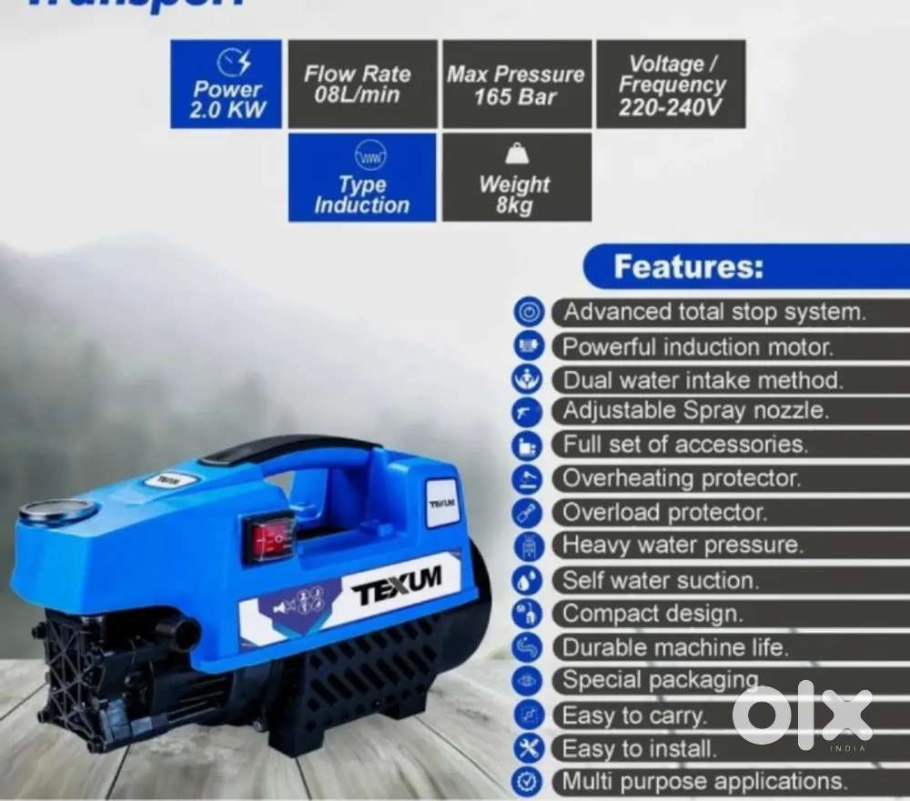 Brand new Car wash kit Make: Texum TX-25, 2000watt, 165 bar pressure.