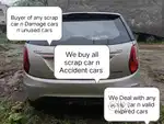 We buy all scrap car n waste cars n unused cars n Total loss cars