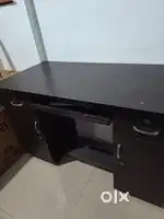 Office / Computer Table – Dark Wood Finish