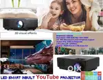 Multimedia HD Wi-Fi YouTube LED Smart Projector-5500LM-200inch screen