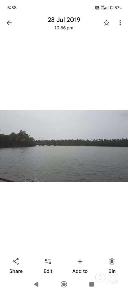 5 cents PWD road side Lake and Sea view Kovalam Vellar near Taj hotel