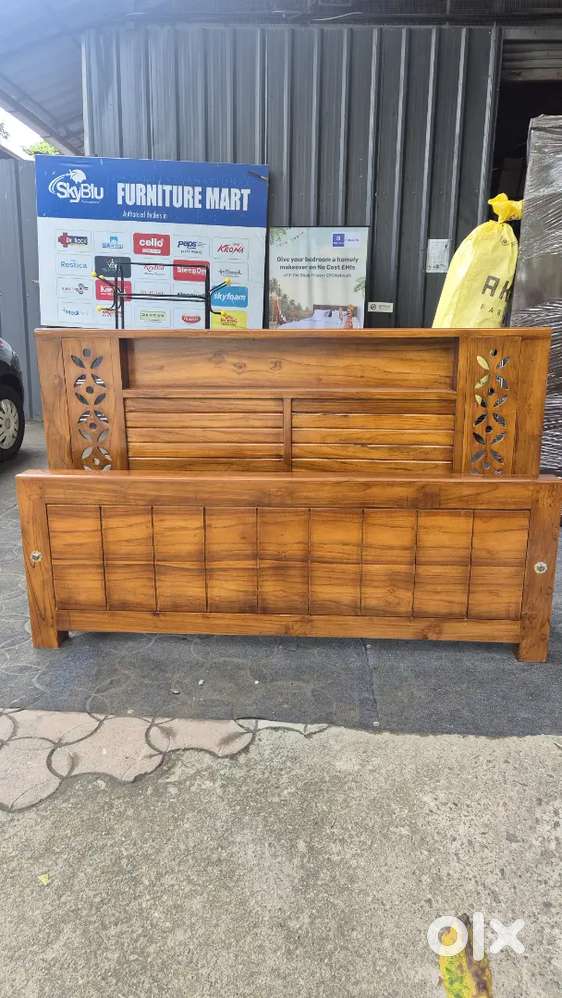 Premium Teak Wood Cot with 10years warranty custamisation available