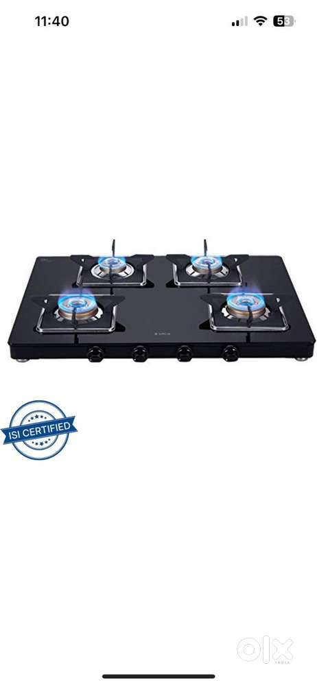 15 days old Elica 4 burner slim gas stove