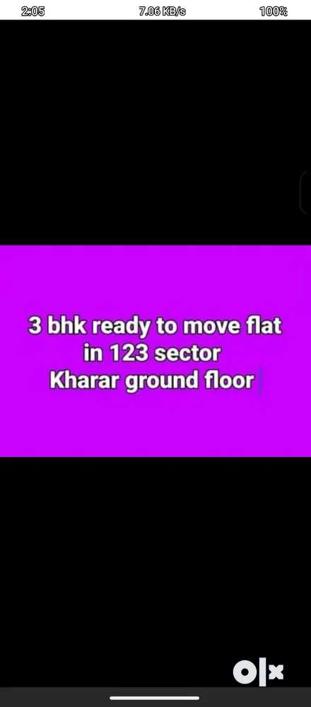 Ground floor 3 bhk Flat in 123 kharar 167 sq area