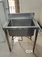 Commercial SS Sink, Electric Momo Steamer, Fryer and Pizza Oven