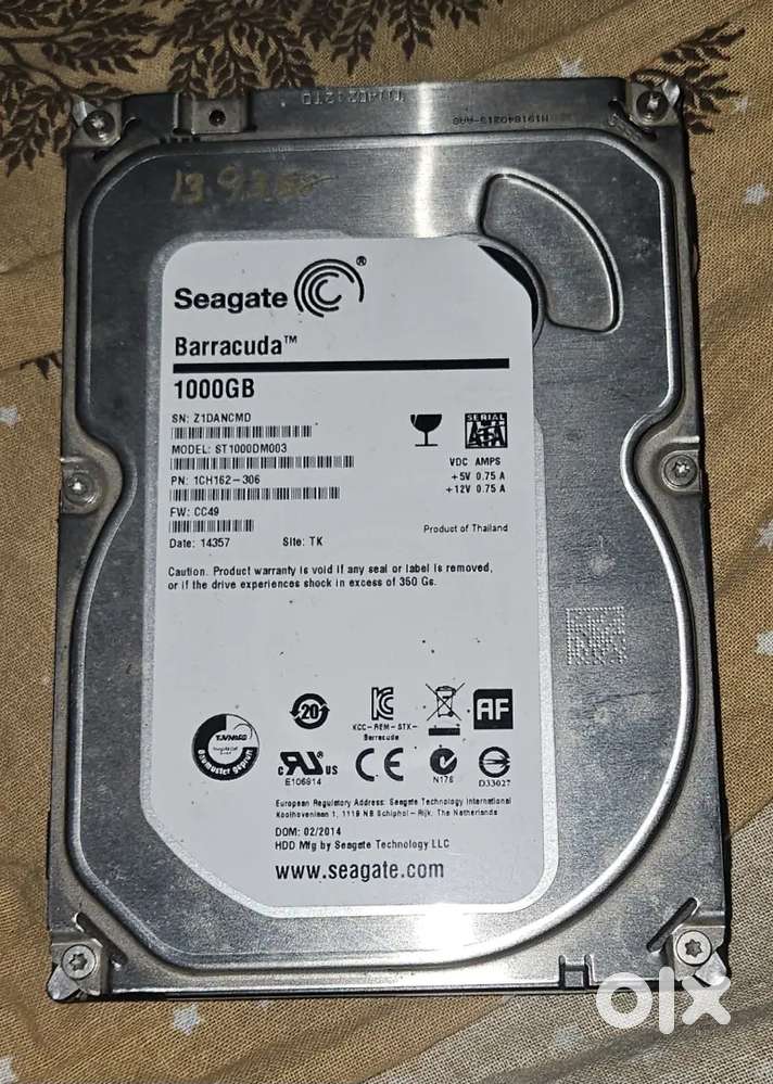 1TB Hard Disk SEAGATE BARRACUDA
