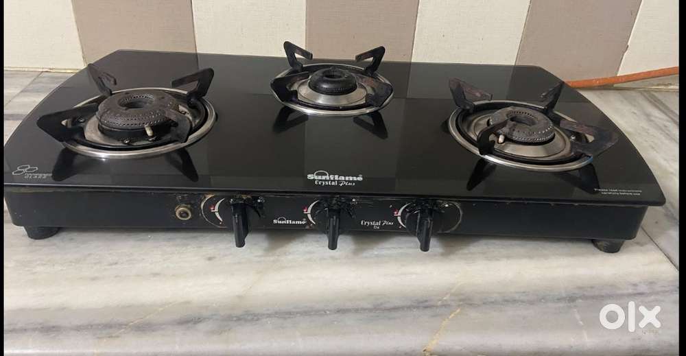 Sunflame Crystal top 3 burner Gas Chula
