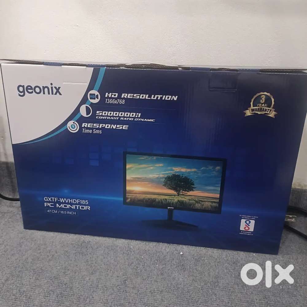 New 18.5 47cm LED Monitor HDMI VGA 3 years warranty Fresh