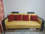 Modern 5 seater yellow sofa