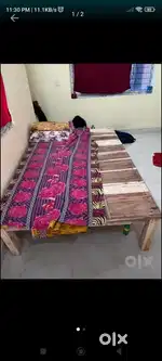 Wooden bed
