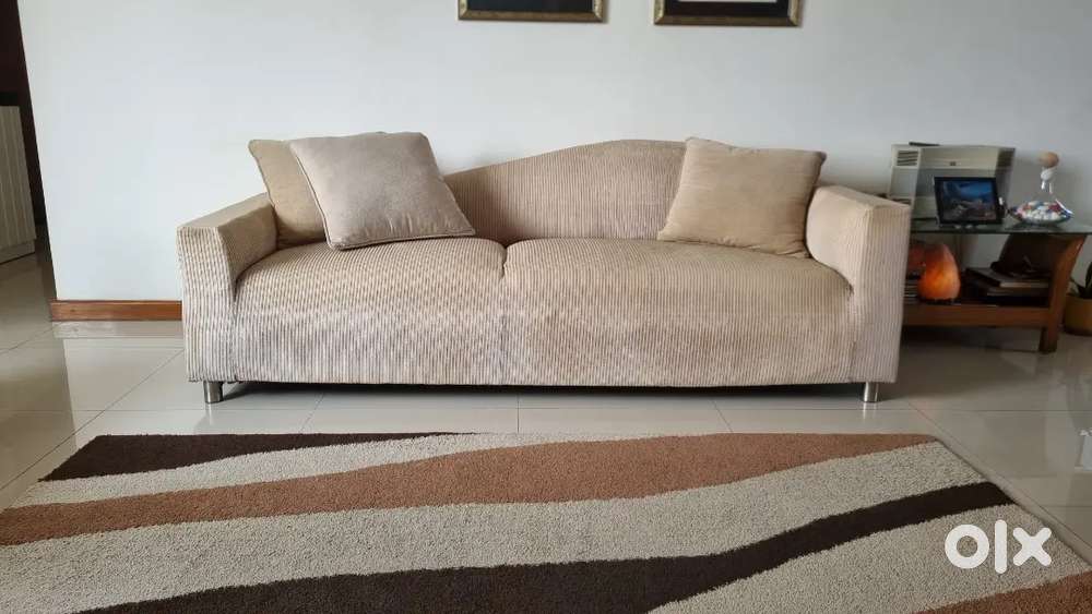 3 seater fabric sofa, and carpet