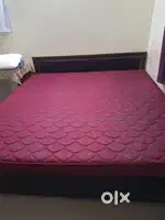 Double bed 6×6 ft box type with mattress kurlon