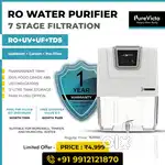 7 Stages New RO Water Purifier Filter , RO + UV + UF , 1 Year Warranty