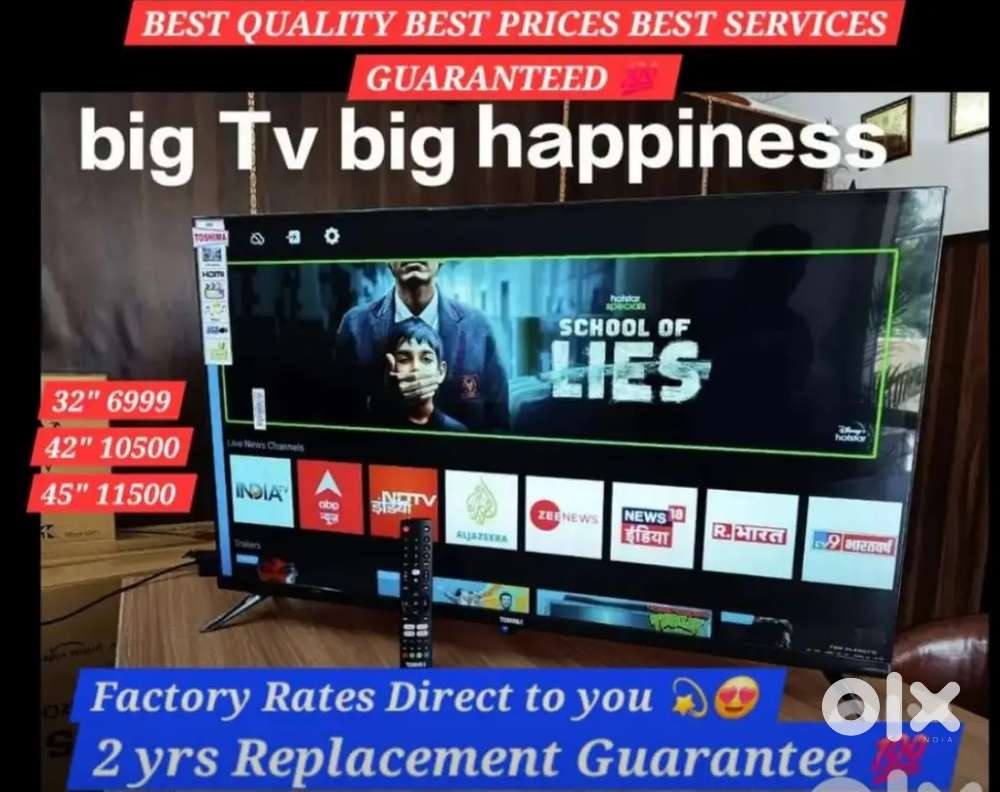 45 SMART ANDROID FRAMELESS LED TV #
SHIPPING FITTING FREE