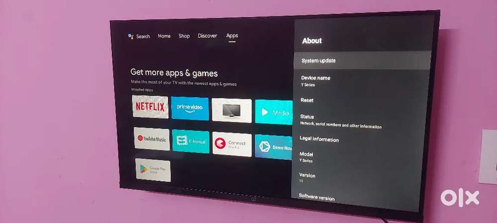 One plus y series android TV